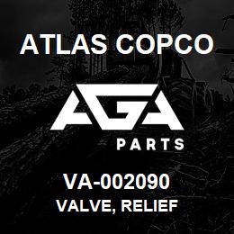 VA-002090 Atlas Copco VALVE, RELIEF | AGA Parts