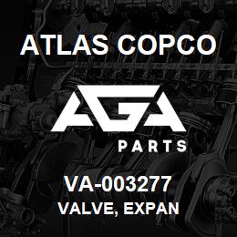 VA-003277 Atlas Copco VALVE, EXPAN | AGA Parts