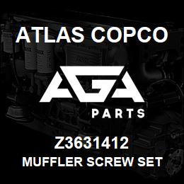 Z3631412 Atlas Copco MUFFLER SCREW SET | AGA Parts