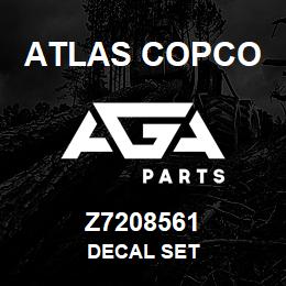 Z7208561 Atlas Copco DECAL SET | AGA Parts