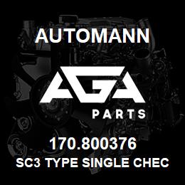 170.800376 Automann SC3 Type Single Check Valve | AGA Parts