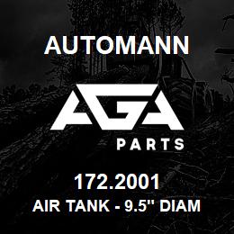 172.2001 Automann Air Tank - 9.5" Diameter, 1488 Cubic Inch Volume | AGA Parts