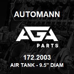 172.2003 Automann Air Tank - 9.5" Diameter, 1488 Cubic Inch Volume | AGA Parts