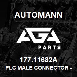 177.11682A Automann PLC Male Connector - 1/8" Tube x 1/8" Pipe | AGA Parts