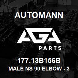 177.13B156B Automann Male NS 90 Elbow - 3/8" Tube x 1/4" Pipe | AGA Parts