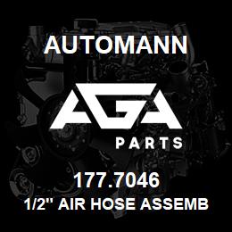 177.7046 Automann 1/2" Air Hose Assembly - 36" Long, 3/8" Pipe | AGA Parts