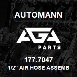 177.7047 Automann 1/2" Air Hose Assembly - 40" Long, 3/8" Pipe | AGA Parts