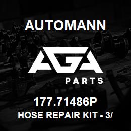 177.71486P Automann Hose Repair Kit - 3/8" OD-NPT x 1/2" ID | AGA Parts