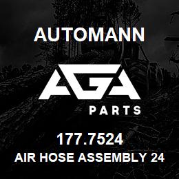 177.7524 Automann Air Hose Assembly 24" Long - 1/2" Hose, 1/2" SAE Fittings | AGA Parts
