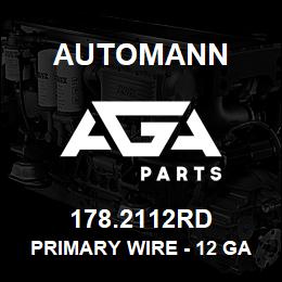 178.2112RD Automann Primary Wire - 12 GA, Red, 100 FT | AGA Parts