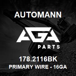 178.2116BK Automann Primary Wire - 16GA Black - 100FT | AGA Parts