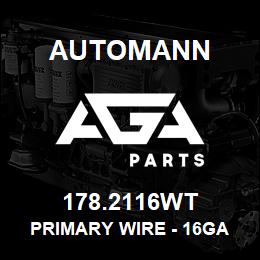 178.2116WT Automann Primary Wire - 16GA White - 100FT | AGA Parts