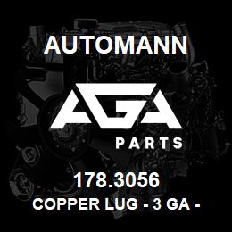 178.3056 Automann Copper Lug - 3 GA - 1/2" Hole | AGA Parts