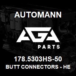 178.5303HS-50 Automann Butt Connectors - Heat Shrink (10-12GA) - 50 Pack | AGA Parts