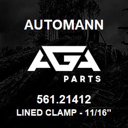 561.21412 Automann Lined Clamp - 11/16" to 1-1/4" | AGA Parts