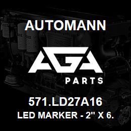 571.LD27A16 Automann LED Marker - 2" x 6.5" Amber | AGA Parts