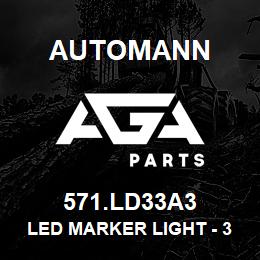 571.LD33A3 Automann LED Marker Light - 3/4" Amber | AGA Parts