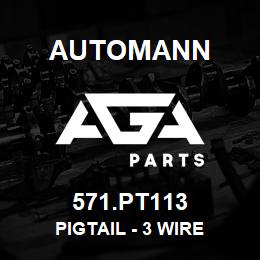 571.PT113 Automann Pigtail - 3 Wire | AGA Parts