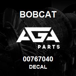 00767040 Bobcat DECAL | AGA Parts