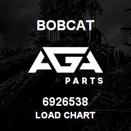 6926538 Bobcat LOAD CHART | AGA Parts