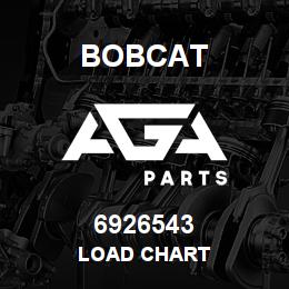 6926543 Bobcat LOAD CHART | AGA Parts