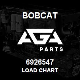 6926547 Bobcat LOAD CHART | AGA Parts