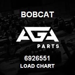 6926551 Bobcat LOAD CHART | AGA Parts