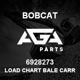 6928273 Bobcat LOAD CHART BALE CARRIER | AGA Parts