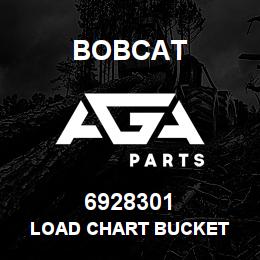 6928301 Bobcat LOAD CHART BUCKET | AGA Parts