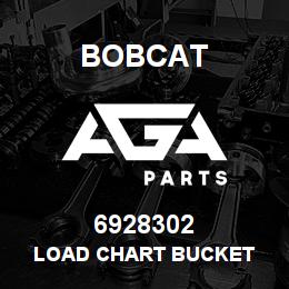 6928302 Bobcat LOAD CHART BUCKET | AGA Parts
