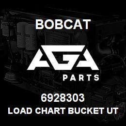 6928303 Bobcat LOAD CHART BUCKET UTILLITY | AGA Parts