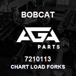 7210113 Bobcat CHART LOAD FORKS | AGA Parts