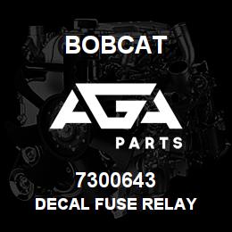 7300643 Bobcat DECAL FUSE RELAY | AGA Parts