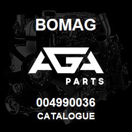 004990036 Bomag Catalogue | AGA Parts