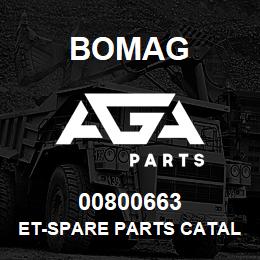 00800663 Bomag ET-Spare parts catalogue | AGA Parts