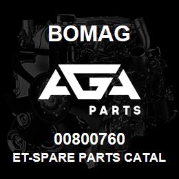 00800760 Bomag ET-Spare parts catalogue | AGA Parts