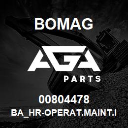 00804478 Bomag BA_HR-Operat.maint.instructions | AGA Parts