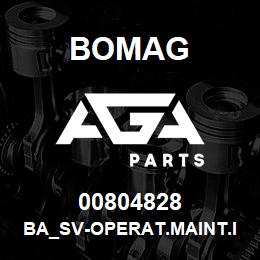 00804828 Bomag BA_SV-Operat.maint.instructions | AGA Parts