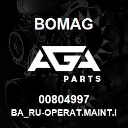 00804997 Bomag BA_RU-Operat.maint.instructions | AGA Parts