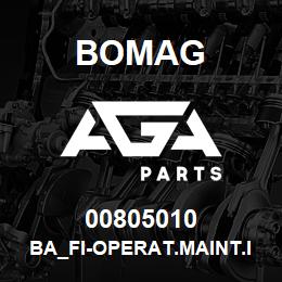 00805010 Bomag BA_FI-Operat.maint.instructions | AGA Parts