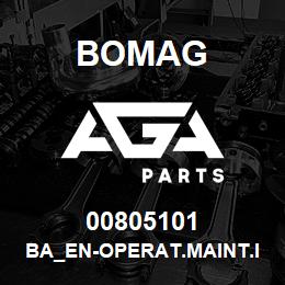 00805101 Bomag BA_EN-Operat.maint.instructions | AGA Parts