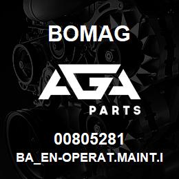 00805281 Bomag BA_EN-Operat.maint.instructions | AGA Parts