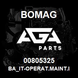00805325 Bomag BA_IT-Operat.maint.instructions | AGA Parts