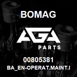 00805381 Bomag BA_EN-Operat.maint.instructions | AGA Parts
