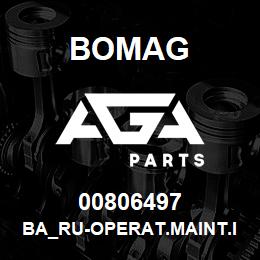 00806497 Bomag BA_RU-Operat.maint.instructions | AGA Parts