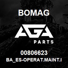 00806623 Bomag BA_ES-Operat.maint.instructions | AGA Parts