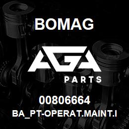 00806664 Bomag BA_PT-Operat.maint.instructions | AGA Parts