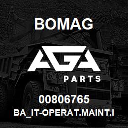 00806765 Bomag BA_IT-Operat.maint.instructions | AGA Parts