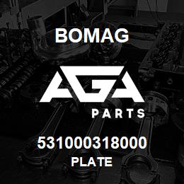 531000318000 Bomag PLATE | AGA Parts
