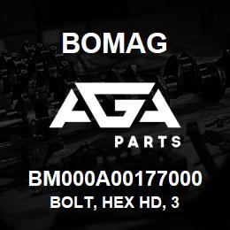 BM000A00177000 Bomag BOLT, HEX HD, 3 | AGA Parts